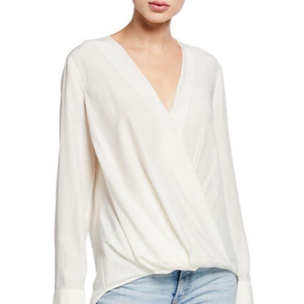 Rag & Bone Small White Linen Blouse